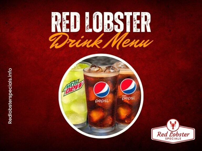 Red Lobster Drink Menu